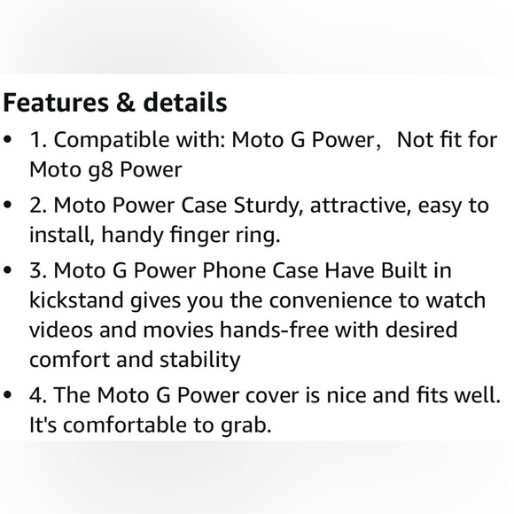 MOTO G Power Red phone case with extras kick stand finger ring NWT - Picture 7 of 12